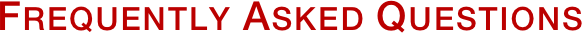 Frequently Asked Questions